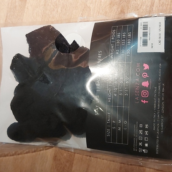 La Senza Black Fishnet Stayups/ Thigh High - Picture 2 of 3